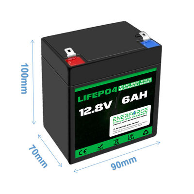 12V 6Ah Lifepo4 batterijpakket voor Fishfinder Kinderscooters Speelgoed Power Wheels