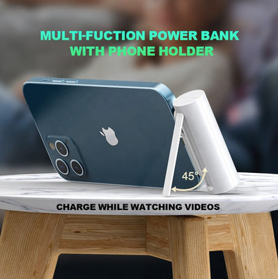 Superlicht snel opladen Draagbare 5000mAh Power Bank 96g Met ingebouwde houder