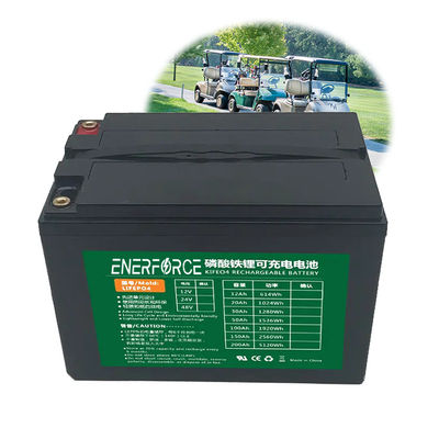 48V 100Ah Golfkarbatterij Oplaadbare Lifepo4 Lithium Ion Phosfaatbatterijen