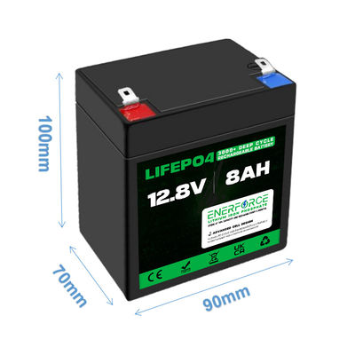 Oplaadbare 12V 8Ah LiFePO4 accu LFP voor zonne-energie Verlichting