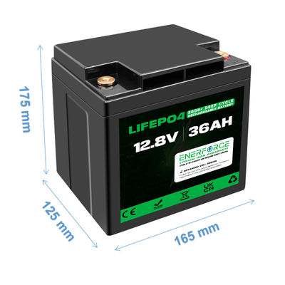 36Ah 12V LiFePO4 Lithiumbatterij oplaadbaar voor elektrisch gereedschap en elektrisch speelgoed
