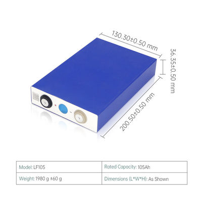 EVE 1,98 kg 105AH 3,2 V LiFePO4 Prismatische batterijcel A-klasse
