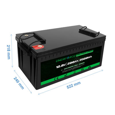 12V 200Ah LiFePO4 batterijpakket voor datacenters Zonne-energie elektrische voertuigen