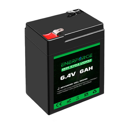 6.4V 6Ah 8Ah oplaadbare Lifepo4 batterijpakket 32650/32700