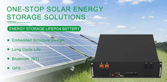 10kWh 51.2V 200Ah LiFePO4 Rack Mount Lithiumbatterij voor thuisopslag van zonne-energie