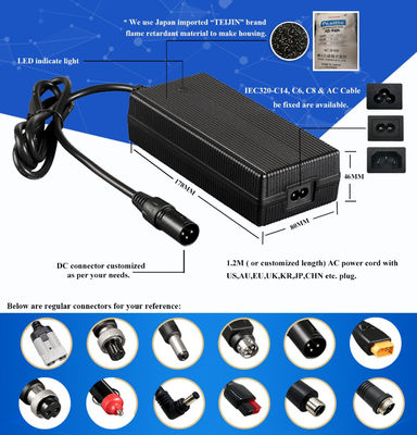 OEM-accessoires voor lithiumbatterijen 8S 29.2V 10A 12A 13A 14A Motorfietsbatterijoplader