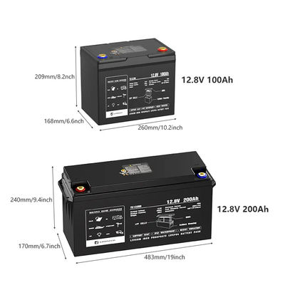 12v 24v 100ah 120ah 200ah 300ah Lifepo4 Bluetooth ijzerfosfaatbatterij Batterij 100 Kwh Lithium Pack Met Bluetooth